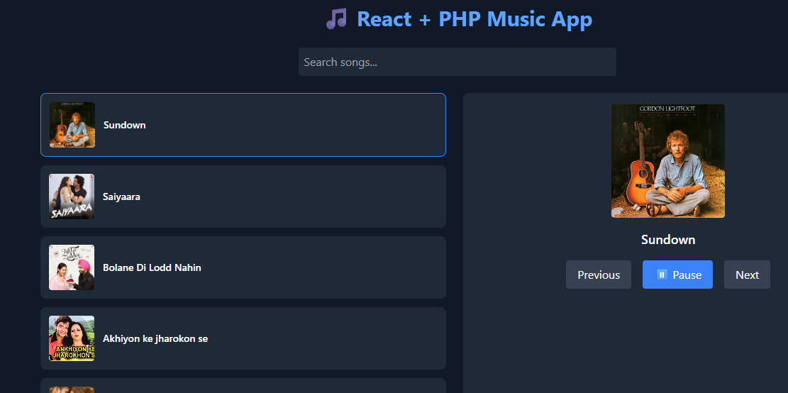 Music App Screenshot