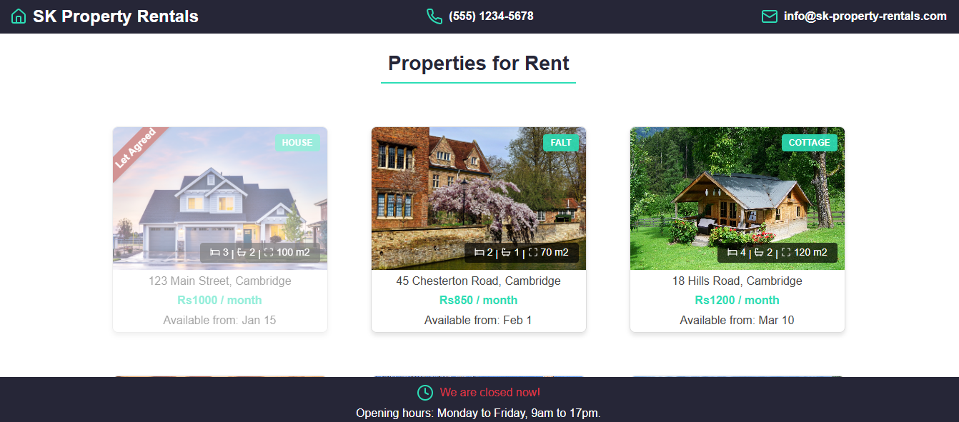 SK Property rentals