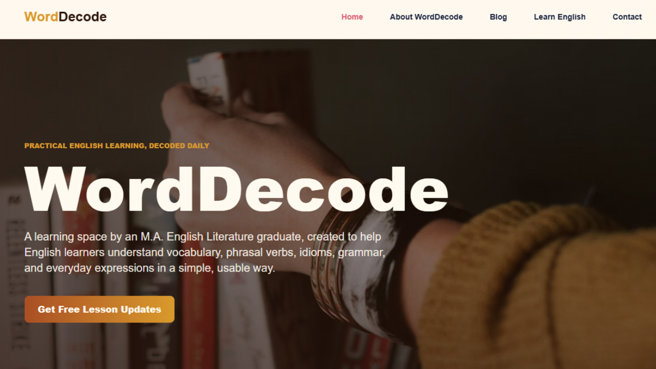Worddecode site screenshot
